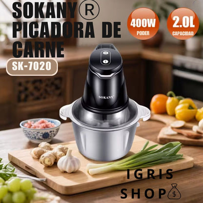 🥩 Procesador de alimentos eléctrico Sokany: potencia profesional en tu cocina ⚡ ¡Descuento!
